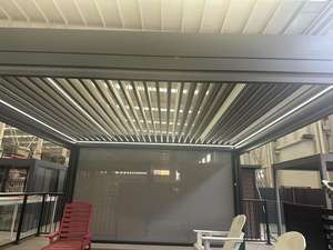 Kits de <span class=keywords><strong>pergola</strong></span> bioclimatique, cadre en aluminium électrostatique, design économique pour <span class=keywords><strong>terrasse</strong></span>, écran facile à assembler - Product Image 4