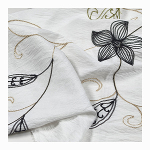 Tissu NR 12% Nylon 88% Viscose Teint Broderie Crêpe froissé NR Crêpe uni Nylon Rayonne - Product Image 1
