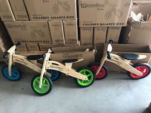 Bambini in legno balance training bike kids push toy wood running bike balance no pedal - Product Image 3