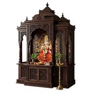 Grand Mandir indien pour Pooja aux prix d'usine, design de temple hindou pour la maison en bois de teck, qualité supérieure, fait main, grande taille.