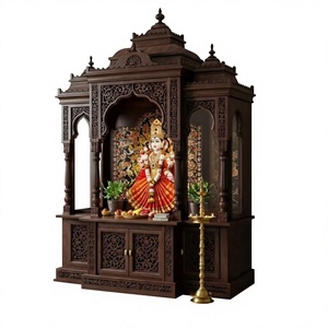 Indian Big Pooja <b>Mandir</b> at Factory Prices Hindu Temple Design for Home in Teak Wood Premium Quality Handmade Large Size Temple - Product Image 3