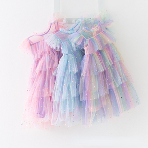 Buy In Bulk Rainbow Fairy Dress Rainbow Mesh Material | Alibaba.com