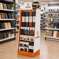 Support d'affichage portable en carton ondulé pour articles de papeterie de bureau, impression accrocheuse, installation rapide pour la vente au détail en magasin