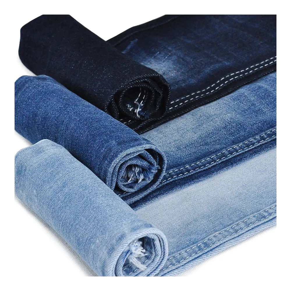 Soft Cross Slub Ladies Stretch Jeans 9.5OZ Denim Fabric For Wholesale Price