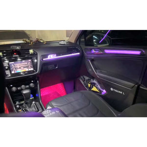 Lumière d'ambiance intérieure de voiture de style matrice de points pour Volkswagen Tiguan L/X 2017-2021, bande de décoration, accessoires - Product Image 2