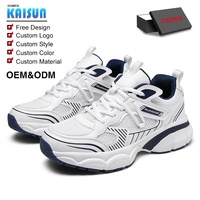 Chaussures de course pour hommes avec logo personnalisé, grande taille, respirantes, en mesh, semelle épaisse, baskets de sport décontractées, design personnalisé