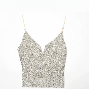 Robe midi crayon personnalisée 2026 pour <span class=keywords><strong>femme</strong></span>, à sequins et épaules dénudées, robe de soirée moulante scintillante avec embellissements perlés, OEM/ODM - Product Image 2