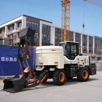 Camion malaxeur à béton mini 1,5 m³ 92 kW 5000 kg à haute efficacité avec déchargement à bouche plate pour la construction d'infrastructure à distance