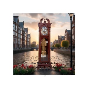 Orologio <span class=keywords><strong>a</strong></span> <span class=keywords><strong>Pendolo</strong></span> Tradizionale in Stile Country Francese Antico in Legno Massello con Suoneria 4/4 e Movimento Meccanico Tedesco <span class=keywords><strong>Hermle</strong></span> - Product Image 3