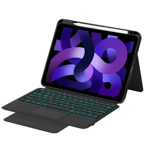 IPad Pro 11インチ用タッチキーボード付きタブレットケース2021 20202018保護シェルバックライトキーボードケース