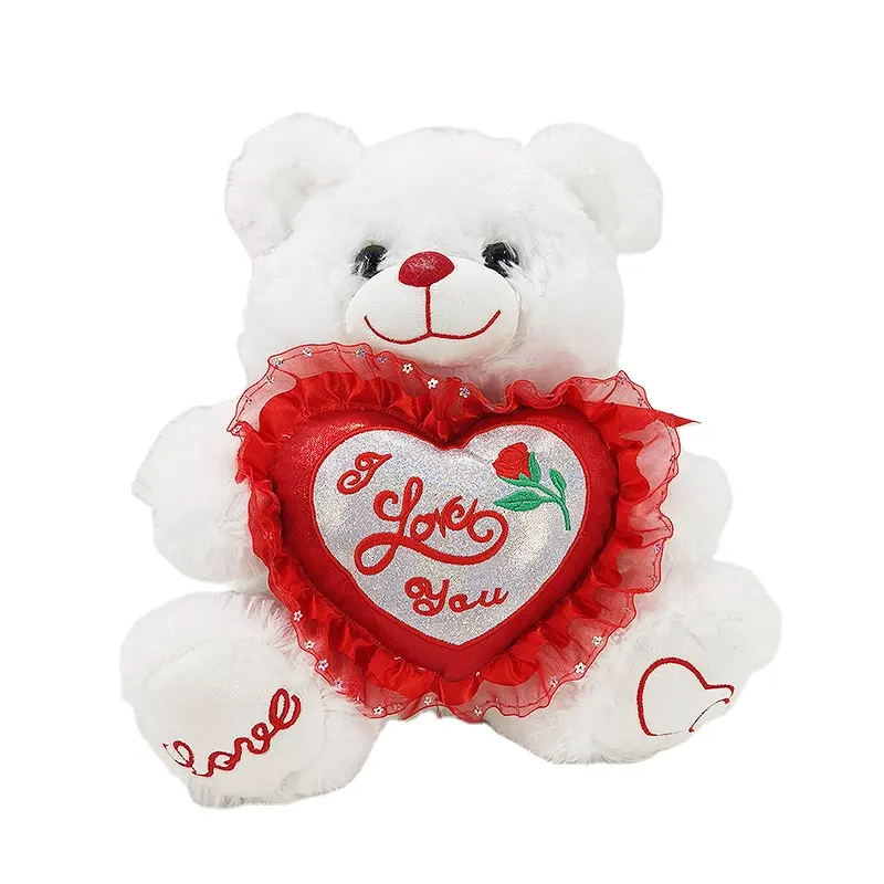 Campione gratuito orso giocattolo peluche fabbricazione orsacchiotto personalizzato con cuore per la madre