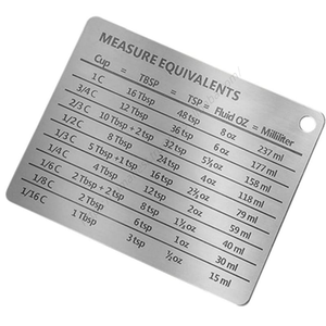 Vente en gros Syh1511 Cuillère doseuse magnétique pour réfrigérateur en acier inoxydable écologique avec tableau de conversion des mesures nordiques - Product Image 5