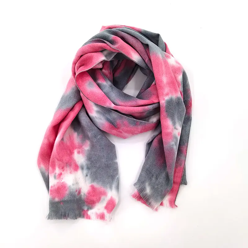 Fashion scarf manufacturer Factory price wholesale tie-dye fashion scarves for daily use women hijab scarf
