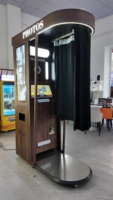 Photomaton commercial de style disco, machine interactive pour selfies, imprimante rapide, appareil photo reflex numérique, promotion d'événements, photomaton
