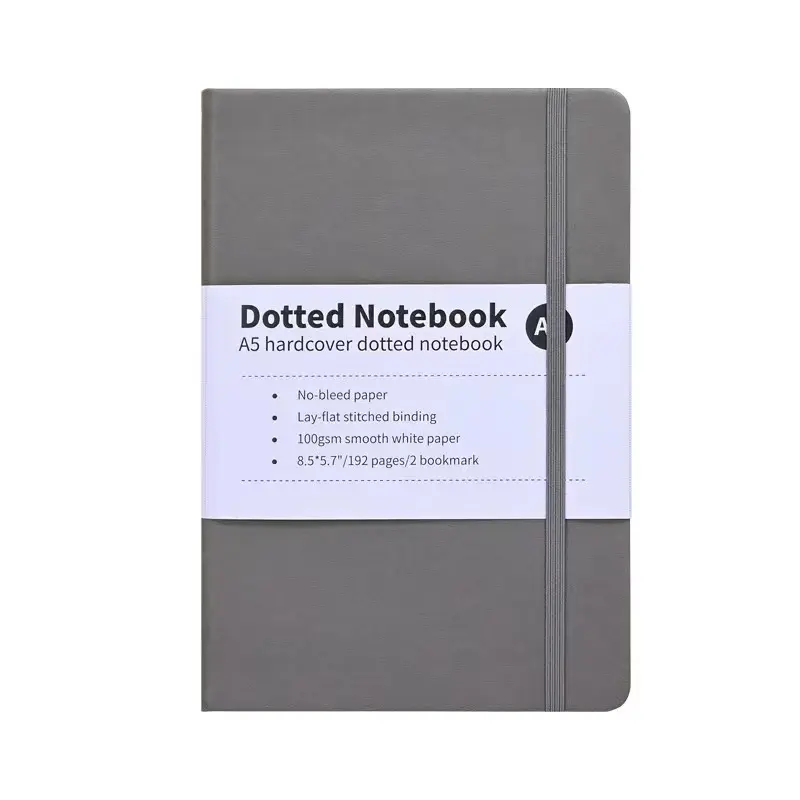 Alta qualidade Vegan Faux reciclado qualidade papel grosso A5 capa dura couro Journal Notebook