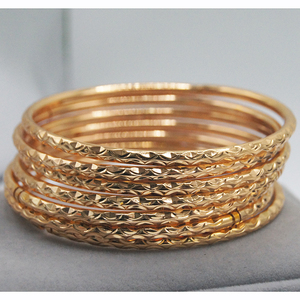 Bracciale Aperto in Rame Placcato Oro 18K 24K Stile Cambogiano, <span class=keywords><strong>Gioielli</strong></span> per Bambini - Product Image 3