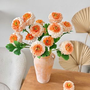 Flores Artificiales de Peonía y Carpa Dragón, Flores de Seda Azules y Blancas, Alta Simulación, Decoración para Bodas y Hogar - Product Image 4