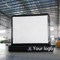 Écran de Projection commercial de locations de partie d'arrière-cour de PVC écran de cinéma extérieur écran de projecteur pliable gonflable