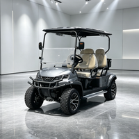 Voitures de golf électriques professionnelles 4 places alimentées au lithium 48V en vente, voiturette de golf tout-terrain, buggy de golf 30-50 km/h, 70-90 km d'autonomie