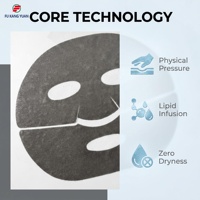 Masque Visage Professionnel en Hydrogel Bio-Collagène Gris Effet Peau de Verre avec Couche Crème Lipidique Nourrissante en Profondeur