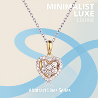 Colliers ras du cou de luxe pour femmes colliers fins avec pendentif en forme de cœur en diamant plaqué or 18 carats