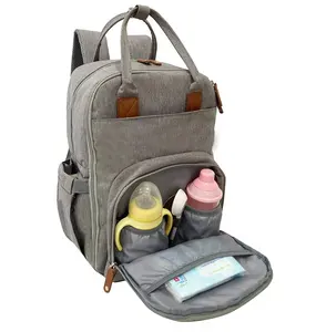 도매 저렴한 가격 고밀도 대형 기저귀 보관 엄마 배낭 방수 아기 가방 병 기저귀 가방