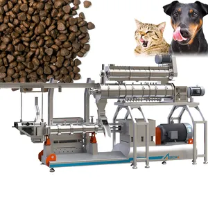 Машина для производства корма для собак с высоким содержанием свежего мяса, экструдированный корм для домашних животных, экструдированный корм для собак