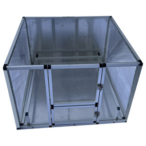 Amerika birleşik devletleri depo 7 gün kapı Metal ve cam köpek Whelp Ing kutusu büyük alüminyum köpek yükseltilmiş Whelp Ing kutusu ile çit - Product Image 2