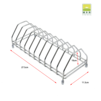 Rangement de vaisselle et égouttoir en acier inoxydable moderne Organisateur de plaques et de bols