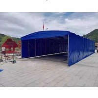 Abri de stockage pliant moderne en métal et PVC, à ouverture coulissante, pour garage extérieur, abri de voiture et entrepôt - Meilleures ventes