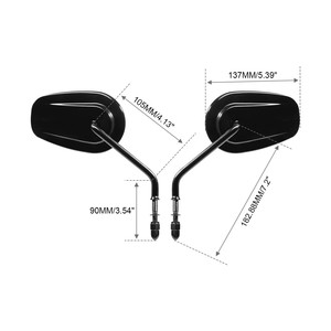 Nuevos Espejos Retrovisores Delanteros para Motocicleta de 8 mm de Alta Calidad, Ajuste Universal para Sportster Road King <span class=keywords><strong>Street</strong></span> Glide Dyna Softail <span class=keywords><strong>Street</strong></span> Bob - Product Image 5