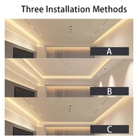 Ventes flash : Profilé LED en aluminium à 45 degrés, ultra-fin, encastré, pour plafond en plâtre, éclairage linéaire sans cadre