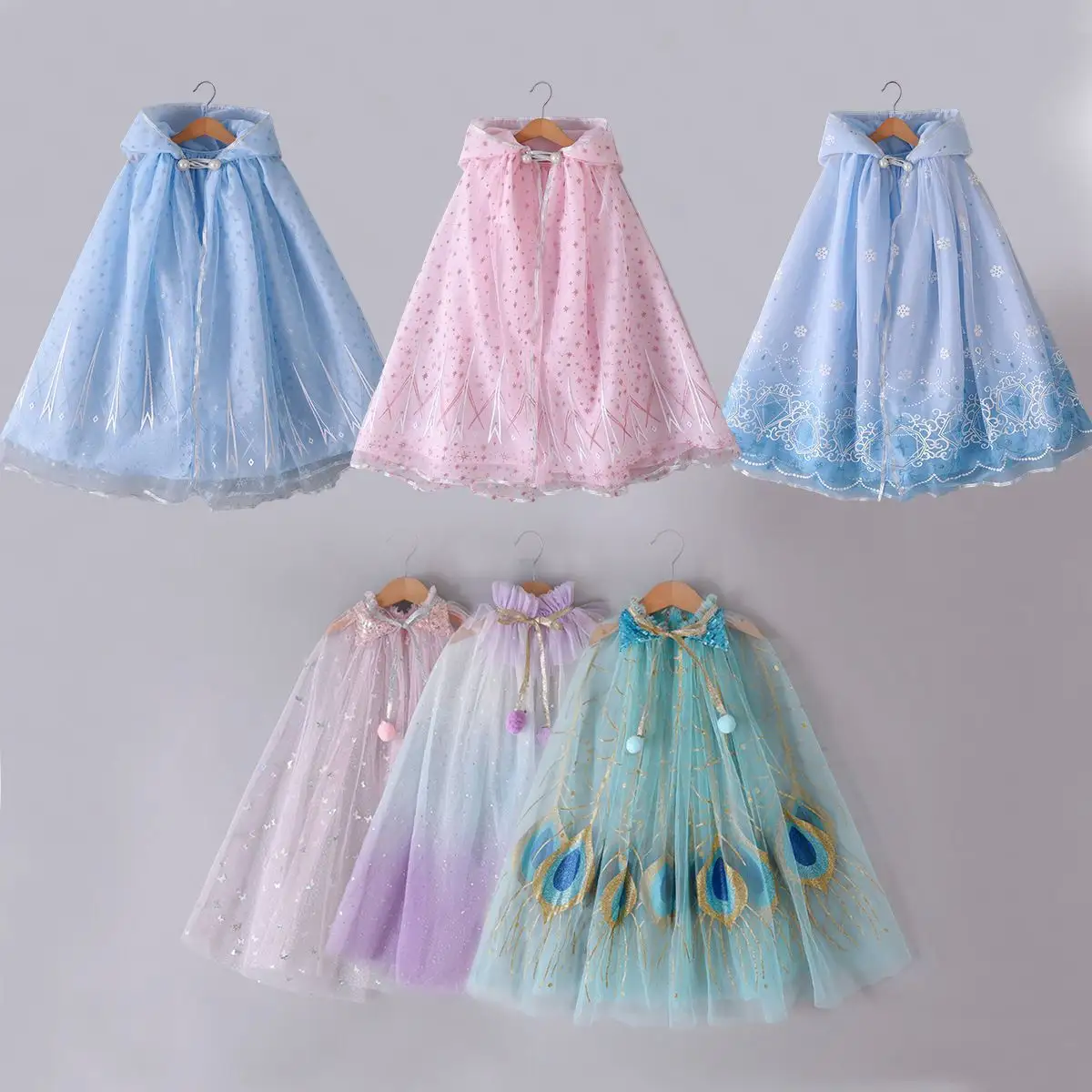 Princess Cape For Girls Colorful Cloak Halloween Cosplay Girls Cloak Girls Cape Fashion Cloak For Party