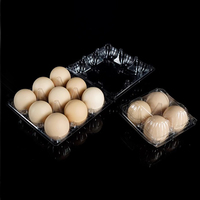 Caja para Huevos de 4 Compartimentos, Envase Desechable de Plástico PET con Orificios para Cartón, para Sushi y Chicle, Paquetes Personalizados de Blíster PET