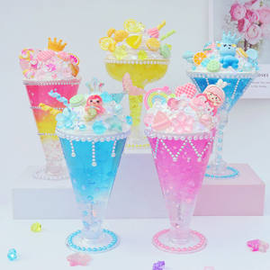 Mingxiang - Juego de Vasos de Cristal para Niños, Personalizables, con Pegamento de <span class=keywords><strong>Crema</strong></span>, Material de Juguete para Hacer Pasteles y Postres, Plástico, 7-14 Años - Product Image 1