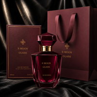 Flacon de parfum de luxe de forme spéciale 30 ml, flacon de parfum en verre à fond épais 50 ml, flacon de parfum vide en verre avec bouchon