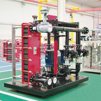 Solution personnalisable pour l'eau chaude sanitaire, échangeur en acier au carbone 300m3h 6300KW, unité de station d'échange de chaleur à haut niveau de sécurité