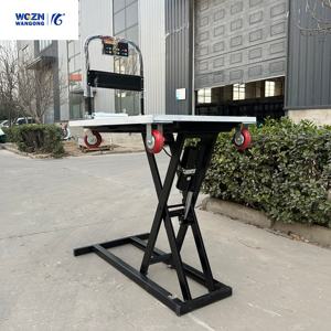 Chariot <span class=keywords><strong>à</strong></span> main <span class=keywords><strong>à</strong></span> quatre roues personnalisable WGZN, plateforme élévatrice hydraulique <span class=keywords><strong>à</strong></span> ciseaux, roues en acier massif, chariot de courses <span class=keywords><strong>électrique</strong></span> OEM - Product Image 1