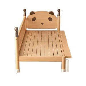 Culla Convertibile in Legno di Faggio, <span class=keywords><strong>Lettino</strong></span> per Bambini Estensibile, Culla Componibile Accanto al Letto, Culla Piatta Piccola per Bambini e Bambine, Culla in Legno Massello - Product Image 3