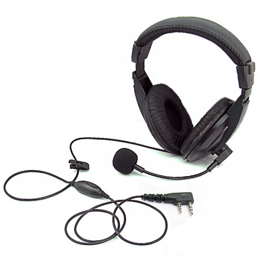 Walkie Talkie Two Way Radio Two Earmuff Mic Headset