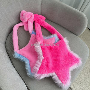 JJOA-<span class=keywords><strong>Sac</strong></span> messager en peluche <span class=keywords><strong>avec</strong></span> étoiles roses et bleues pour femmes, <span class=keywords><strong>sac</strong></span> à bandoulière en <span class=keywords><strong>fausse</strong></span> <span class=keywords><strong>fourrure</strong></span>, grande capacité, Inspiration Jack et Jill - Product Image 3