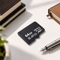 Carte mémoire SD en plastique personnalisée rapide 4K 32 Go Classe 10 U3 110 Mo/s pour appareil photo/enregistreur, compatible MP3, GPS, système Linux