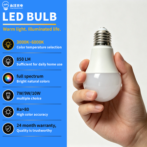 Bombilla LED A60 E27 AC220V Sin Función de Atenuación, Pantalla de PC + Copa de Aluminio Recubierta de Plástico, Índice de Reproducción Cromática Ra80 - Product Image 2