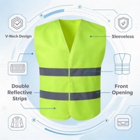 Gilet de sécurité réfléchissant haute visibilité Langshuo pour le contrôle de la circulation, idéal pour les chantiers routiers et la construction sur autoroute