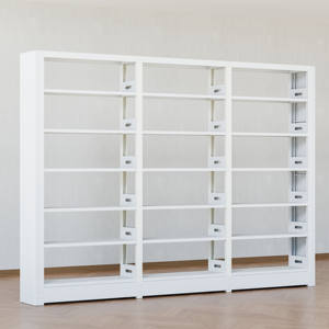 ชั้นวางหนังสือโลหะ ห้องอ่านหนังสือ ชั้นวางหนังสือ ห้องสมุด ชั้นวางแบบไม่ต้องใช้สลักเกลียว ตู้หนังสือห้องอ่านหนังสือ ชั้นวางหนังสือโลหะ ตู้หนังสือเหล็ก - Product Image 2