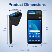 Biyometrik Bluetooth NFC POS Ödeme Android Mobil Terminali Perakende Restoran Otel Yönetimi için Avuç İçi Damar Tarayıcısı