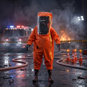 Traje <span class=keywords><strong>de</strong></span> Protección Química Sellado <span class=keywords><strong>a</strong></span> Precio <span class=keywords><strong>de</strong></span> Fábrica en China para Operaciones con Gases Tóxicos y Salpicaduras <span class=keywords><strong>de</strong></span> Líquidos - Product Image 1