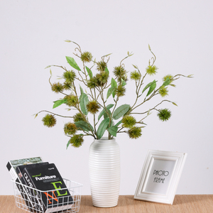Planta artificial castaño con hojas interior muebles para el hogar jarrón decoración Castanea Mollissima <span class=keywords><strong>Blume</strong></span> planta falsa fruta - Product Image 2