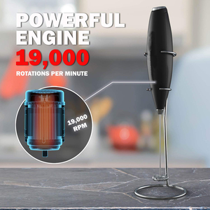 Großhandel Handgehaltener Elektrischer Milchaufschäumer Latte Batteriebetriebener Handmilchaufschäumer - Product Image 3