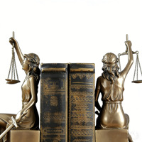 Serre-livres personnalisé Dame Justice en résine, figurine Thémis, support de livre, décor vintage bronze pour cabinet d'avocats et bibliothèque
